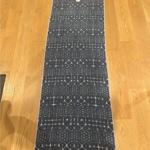 Navy Blue Geometric Yogitoes® Hot Yoga Mat Towel